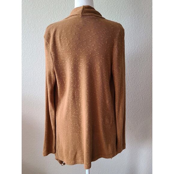 XCVI Crochet Boho Retro Open Women Cardigan Small Western Long‎ Sleeves Camel - Picture 5 of 12